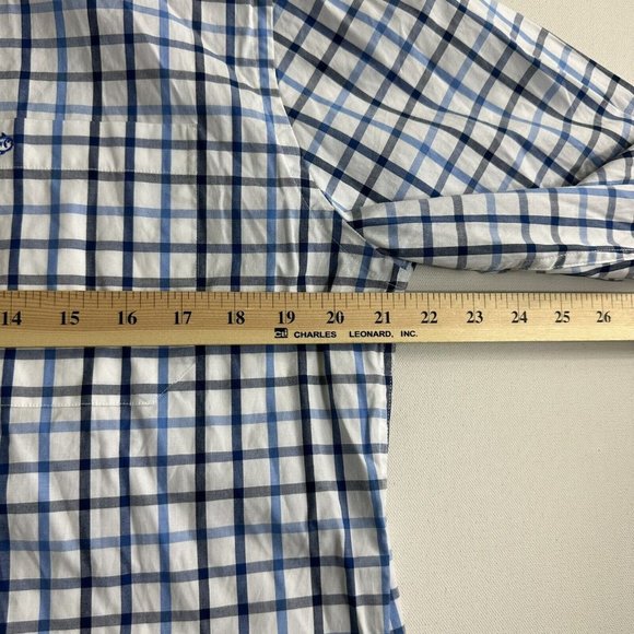 Southern Tide Classic Fit Mens Medium Long Sleeve Button Down Plaid Cotton Shirt - Picture 9 of 9